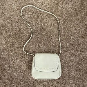 Gently used light grey crossbody purse